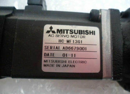 Used Mitsubishi servo motor HC-MF13G1 tested and in good condition - MITSUBISHI