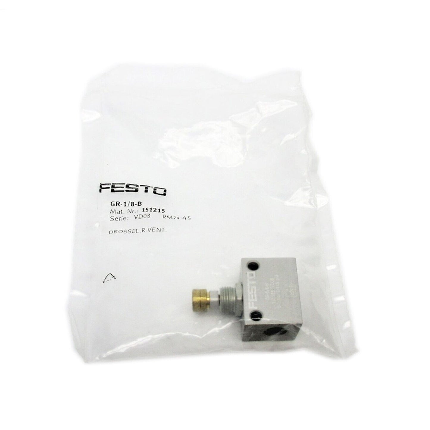 Festo Flow Control Valve GR-1/8-B 151215 - FESTO