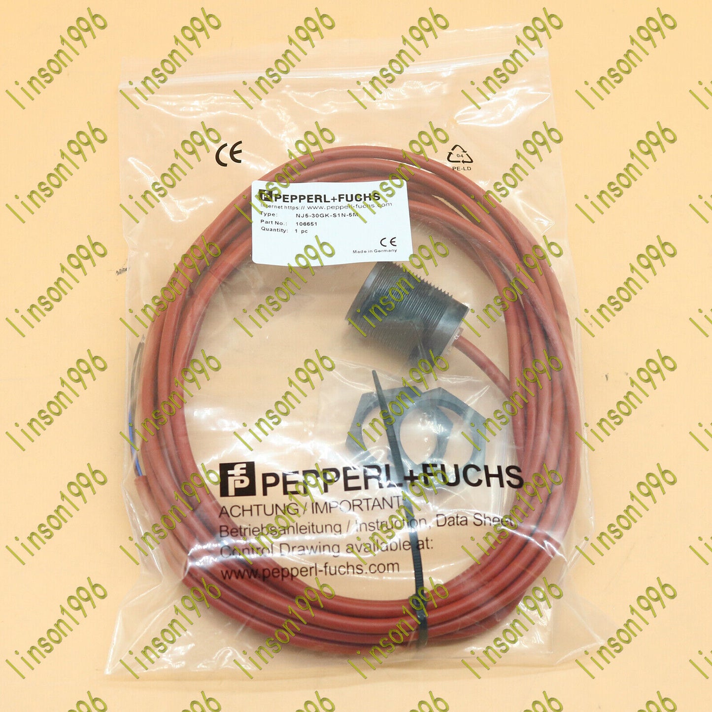 1PC Pepperl+Fuchs NJ5-30GK-S1N-5M Proximity Switch - PEPPERL+FUCHS