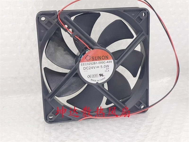 SUNON EEC0252B1-000C-A99 12025 DC24V 5.0W 12CM 2-Wire Cooling Fan