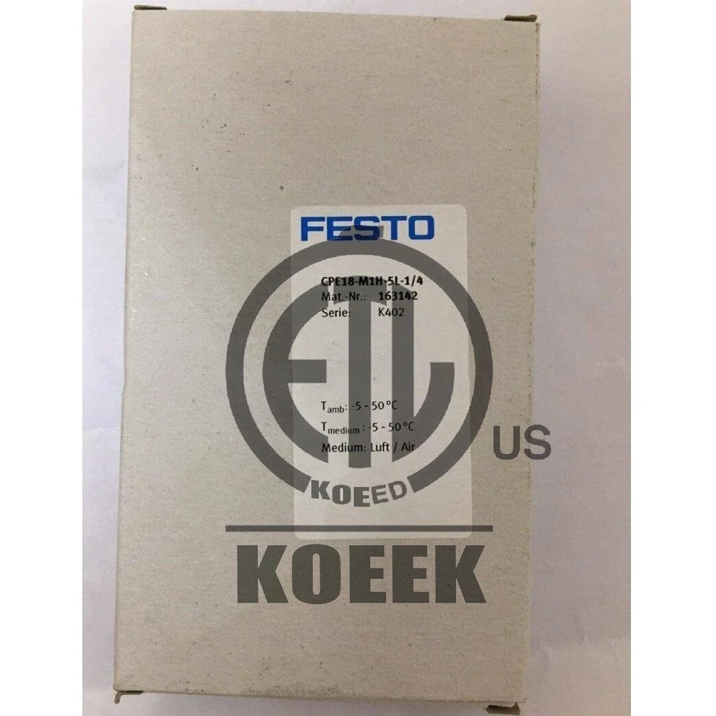 1PC FESTO CPE18-M1H-5L-1/4 163142 Solenoid Valve CPE18M1H5L14