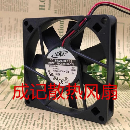 ADDA AD0824HB-D71 8015 DC24V 0.14A 8CM 2-Wire Cooling Fan