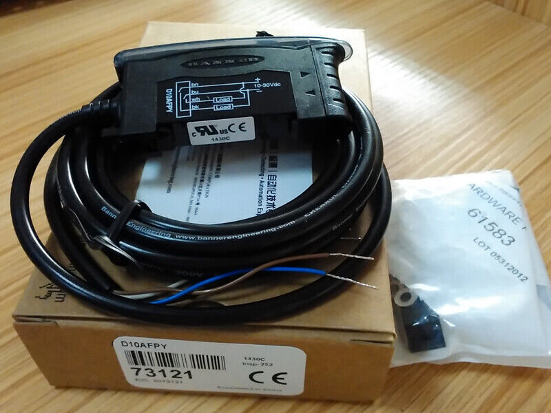 New 1-Piece BANNER D10AFPY Sensor Optical Fiber Amplifier - BANNER