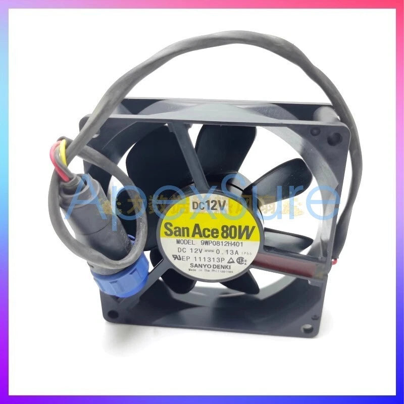 Sanyo 9WP0812H401 8025 DC12V 0.13A 8CM Waterproof Silent Cooling Fan
