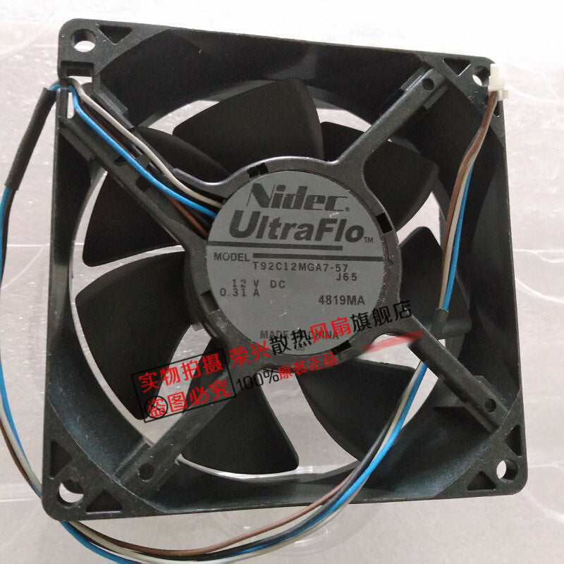 nidec T92C12MGA7-57 9cm 9032 12V 0.31A 4-wire projector cooling fan