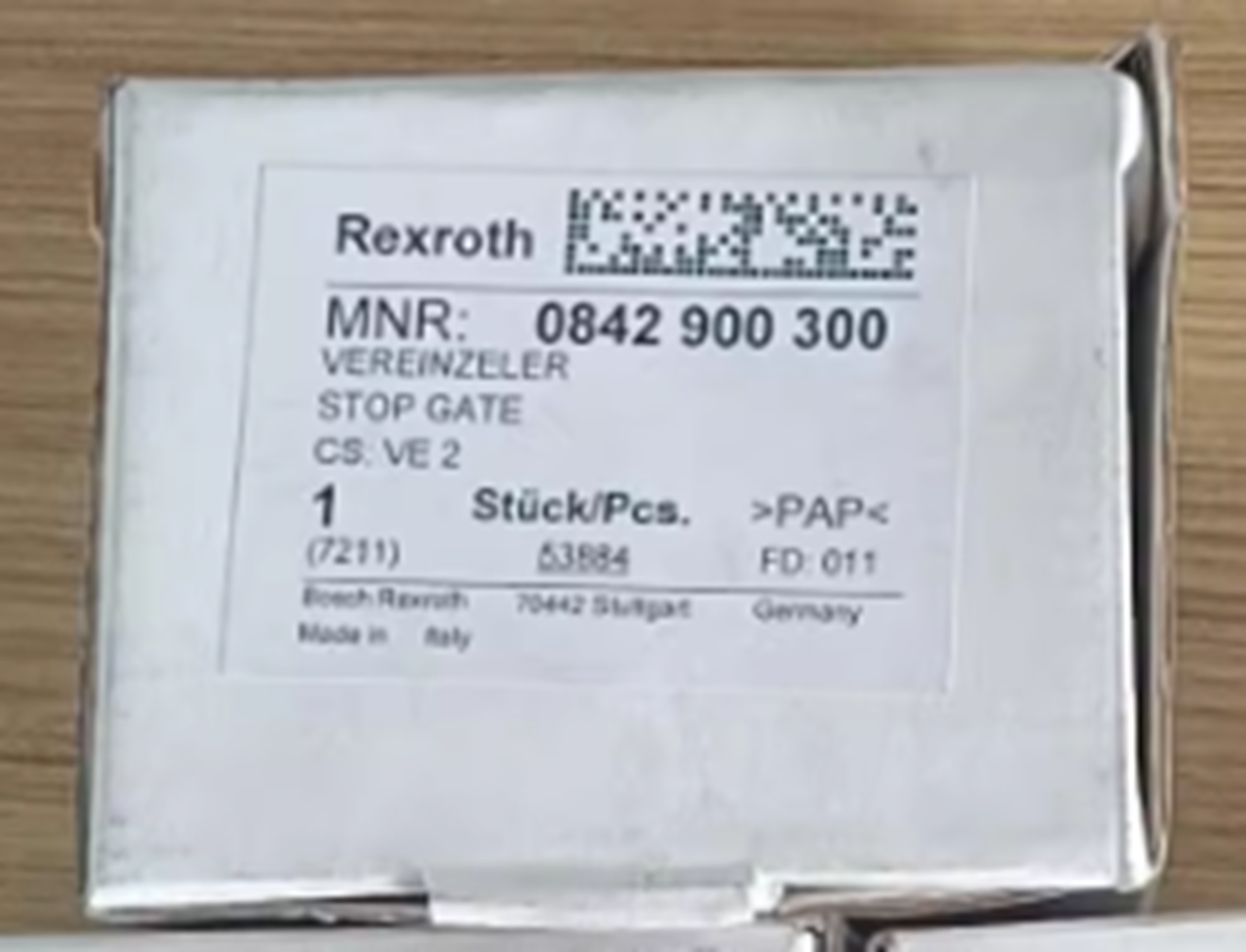 new  Rexroth 0842900300 0 842 900 300 Pneumatic Stop Gate Separator Rexroth