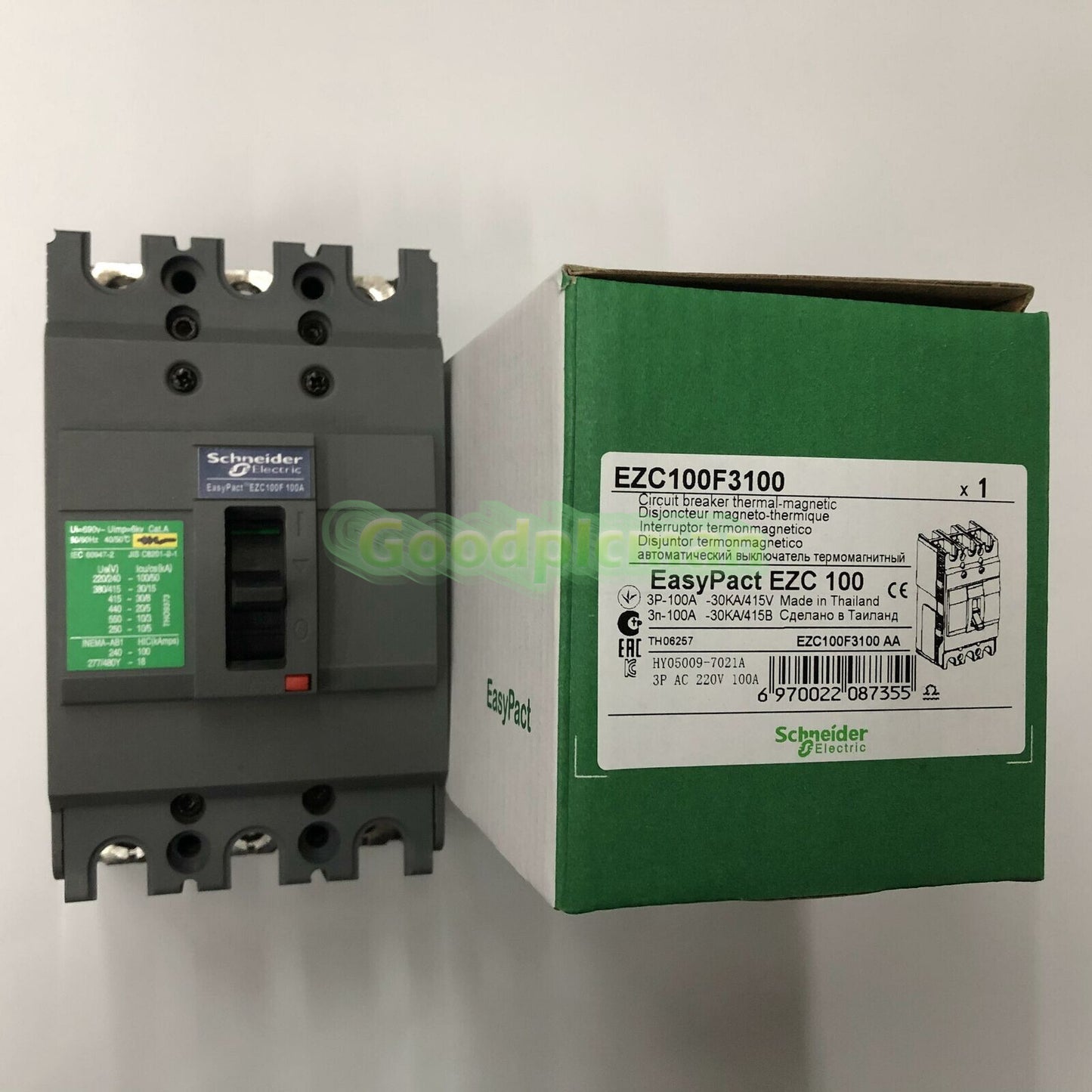 EZC100F3100 3P 100A breaker SND 1Pcs/
