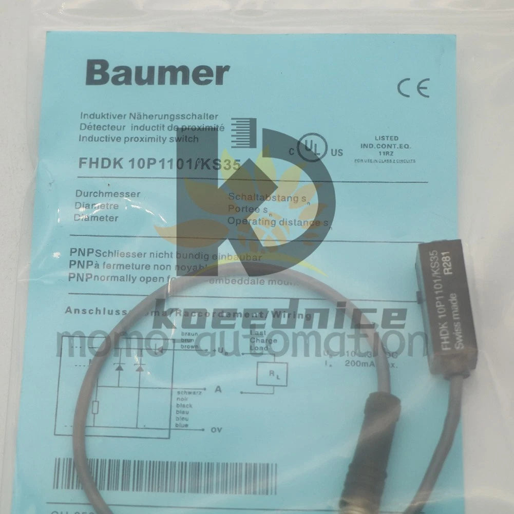 Baumer FHDK 10P1101/KS35 Photo Electric Sensor, 10-30VDC