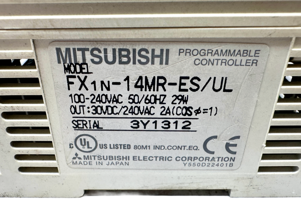 used Mitsubishi FX1N-14MR-ES/UL Programmable Controller - MITSUBISHI
