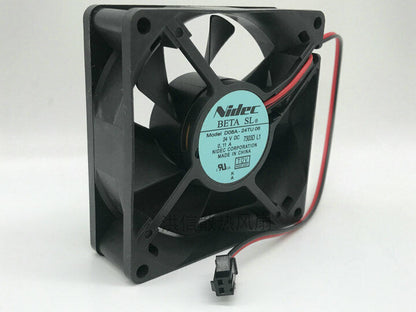 new 1 pcs Nidec BETASL Fan D08A-24TU 06 DC 24V 0.11A 8CM 8025 2 Pin - NIDEC