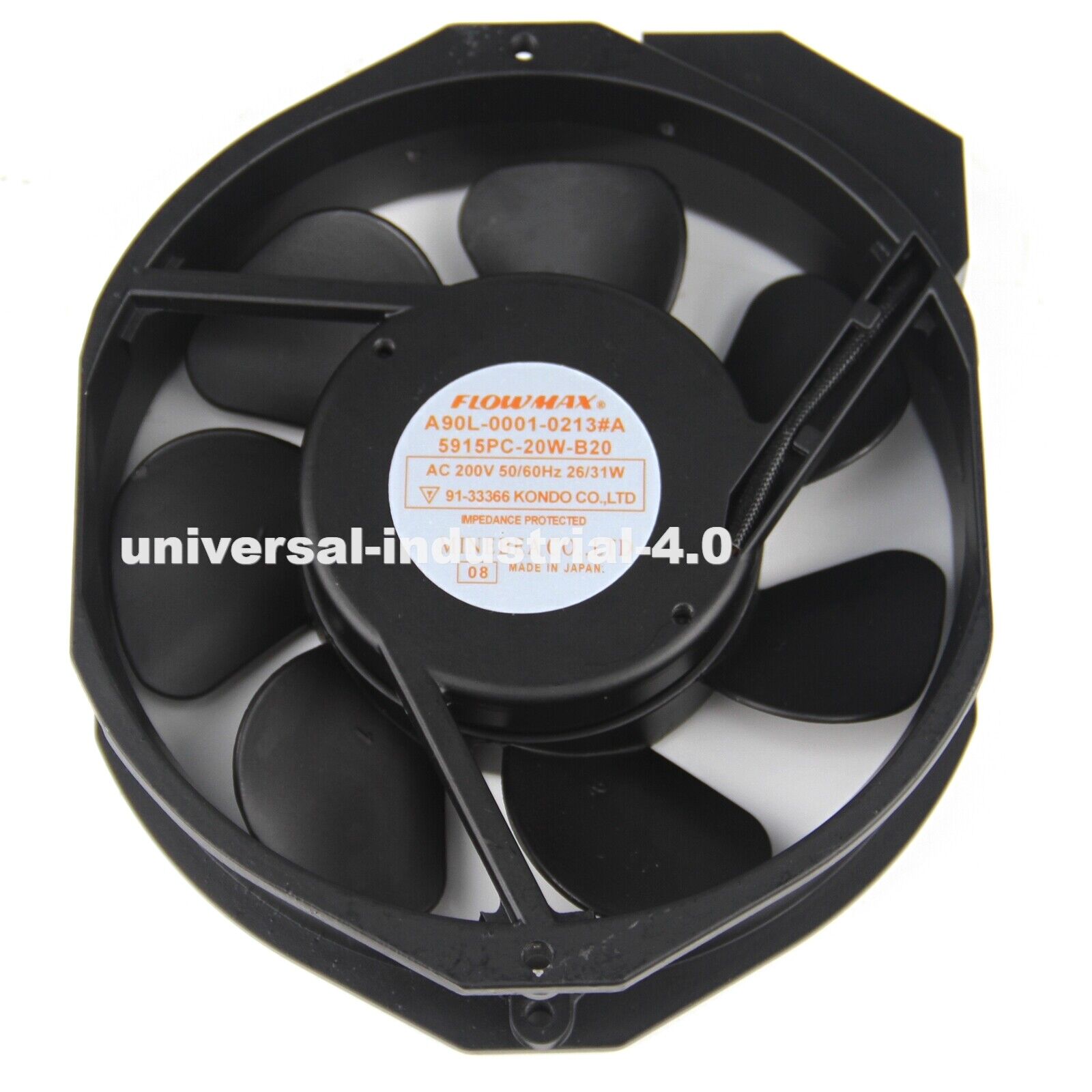 FLOWMAX A90L-0001-0213#A 5915PC-20W-B20 Axial Fan AC200V - FLOWMAX