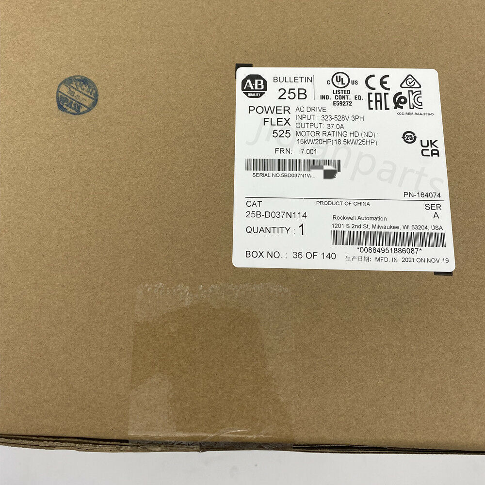 25B-D037N114 PowerFlex 525 18.5kW 25Hp AC Drive New Sealed - ABB