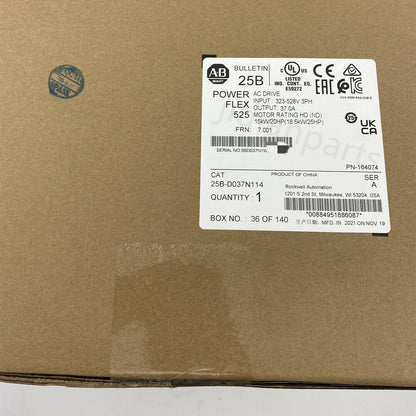 25B-D037N114 PowerFlex 525 18.5kW 25Hp AC Drive New Sealed - ABB