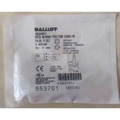 Balluff Proximity Switch BES M18MI-PSC70B-S04G - BALLUFF