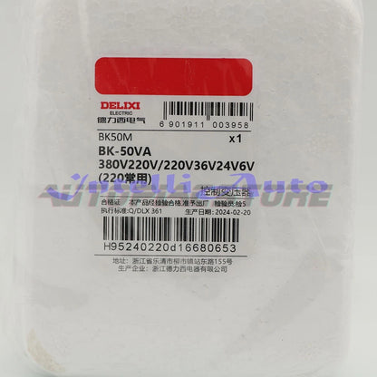 1PCs DELIXI Control Transformer BK-50VA 380V/220V to 220V/36V/24V/6V