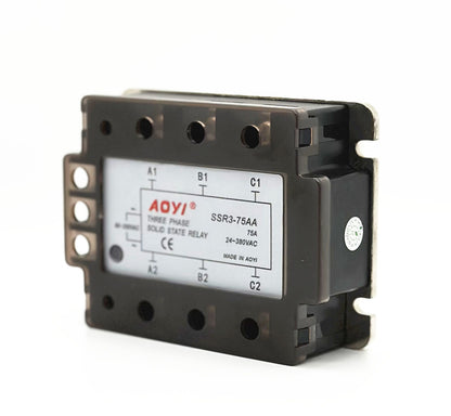 new AOYI Three-phase Solid State Relay SSR3-75AA AC-AC 80-250V/24-380V AC - AOYI
