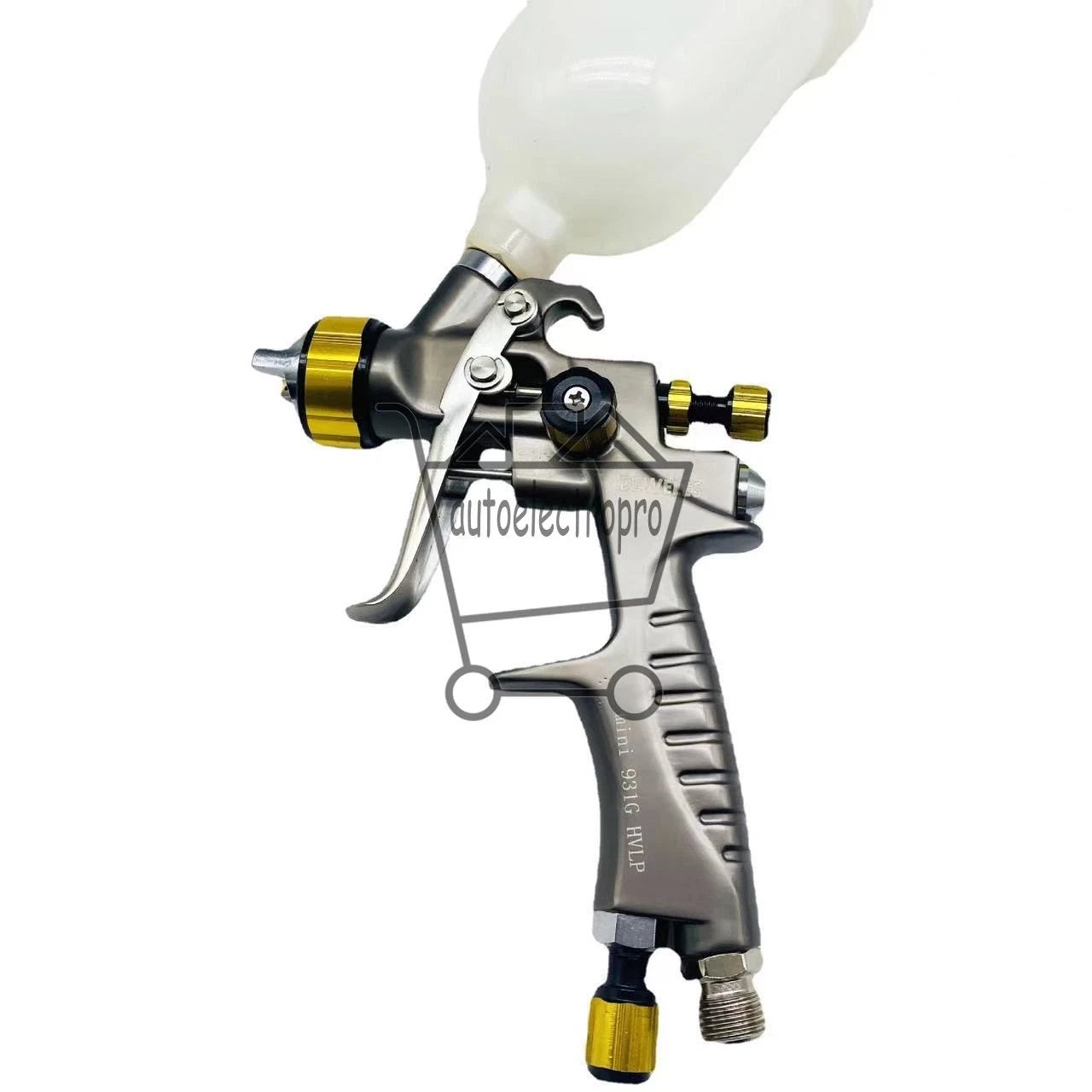 Black Mini931G Car Paint Spray Gun HVLP Repair Tool 0.5/0.8mm Nozzle 250mm Cup
