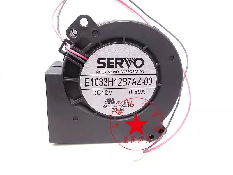 Servo E1033H12B7AZ-00 12V 0.59A 9733 9CM Dual Ball Blower Fan