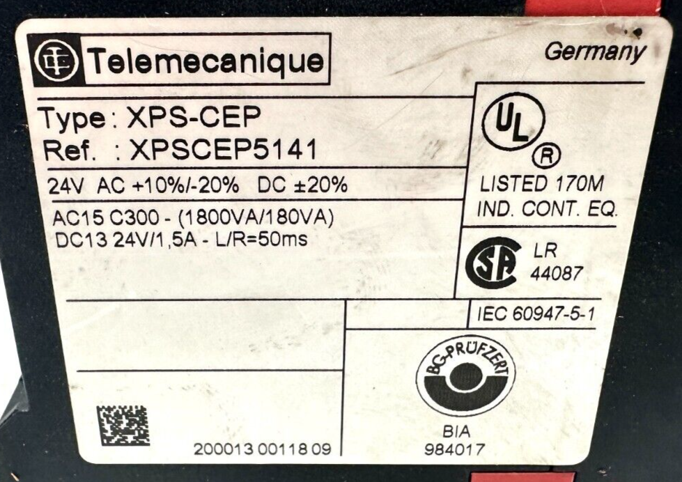 used Telemecanique XPSCEP5141 Safety Relay