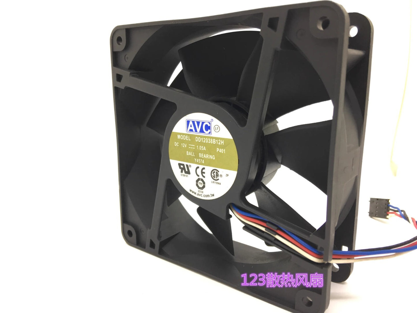AVC DD12038B12H 12038 DC12V 1.05A 3-Wire Server Cooling Fan