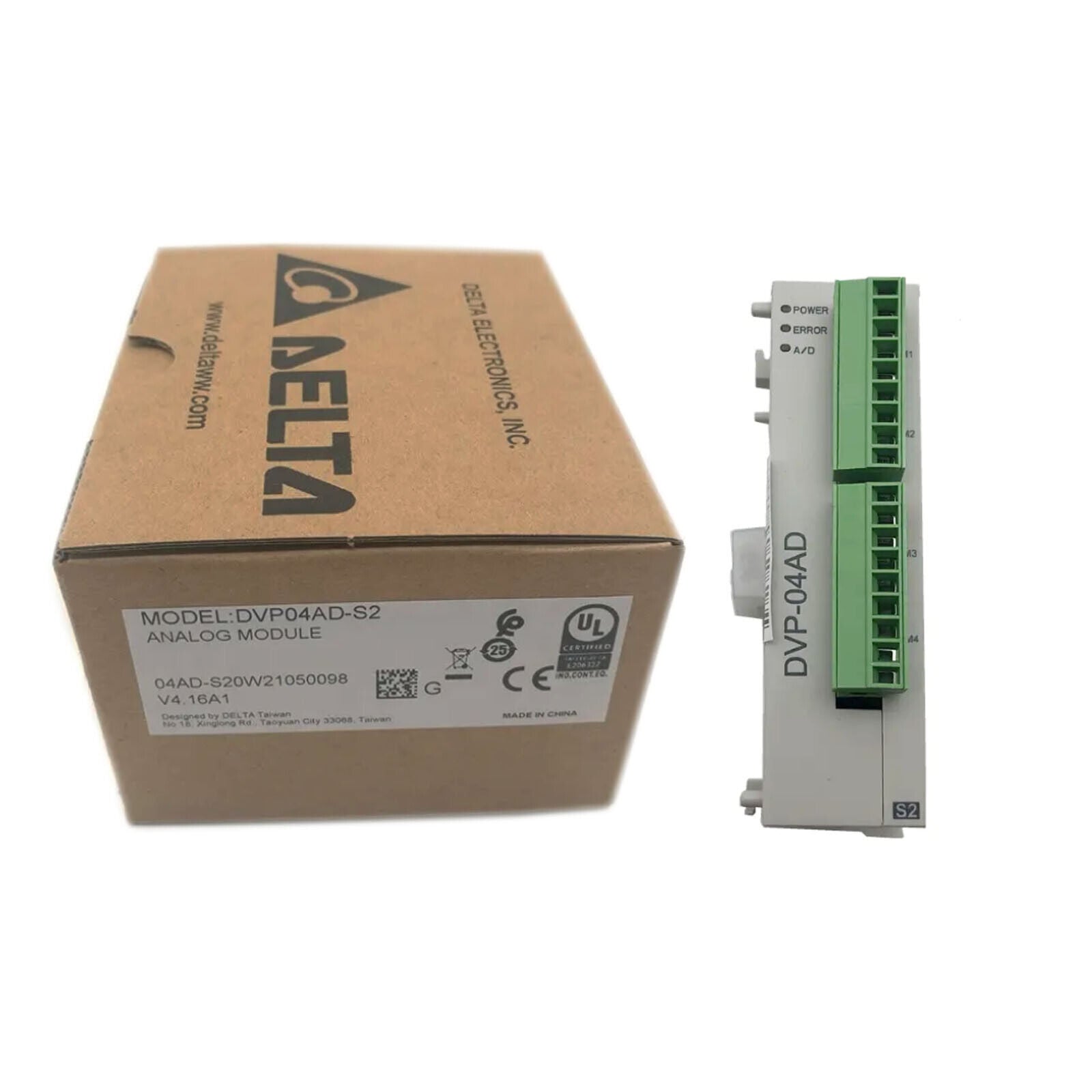 new Delta DVP04AD-S2 , 1-Year ! - DELTA