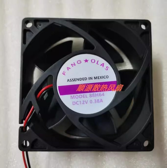 FANG OLAS MODEL 88H64 DC12V 0.38A 8CM 2-Wire Cooling Fan
