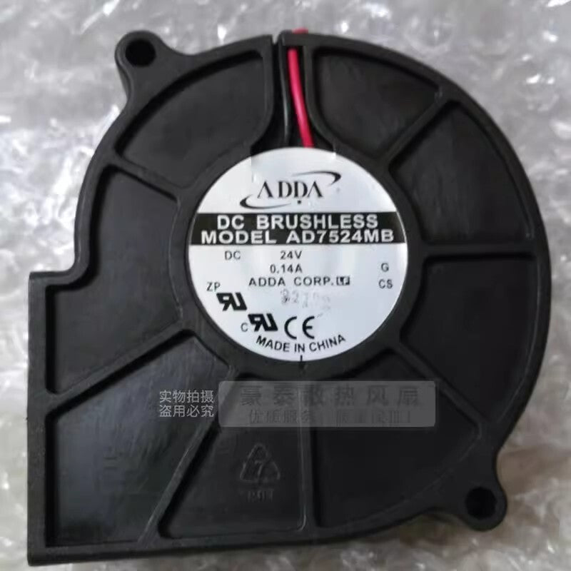 ADDA AD7524MB 7530 DC24V 0.14A 7CM 2-Wire Turbo Cooling Fan