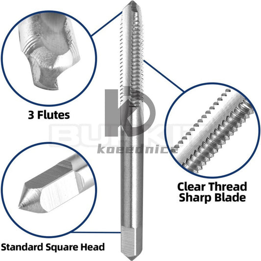 M6 X 0.75 Thread Tap Left Hand, HSS M6x0.75 Straight Fluted Machine Tap