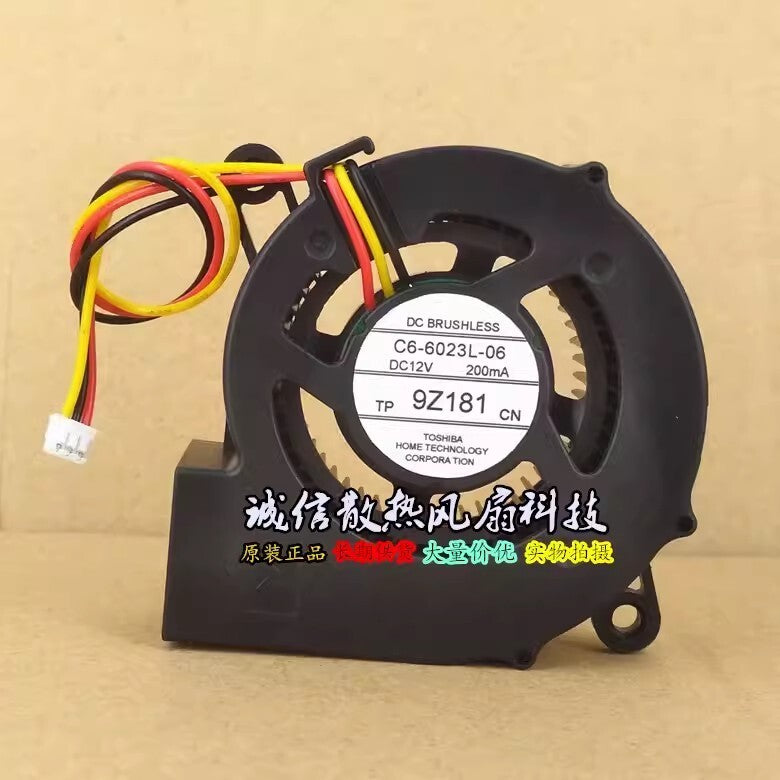 1PCS C6-6023L-06 DC12V 200mA 3-Pin Turbo Cooling Fan