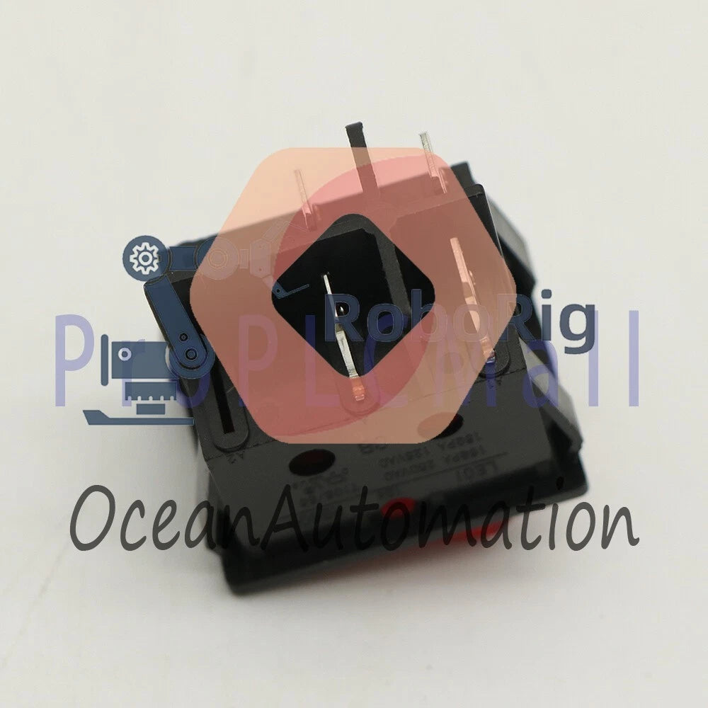 1PC LECI RS606 2position 4pin Rocker Switch 16A250V T105/55 Red with Lamp~