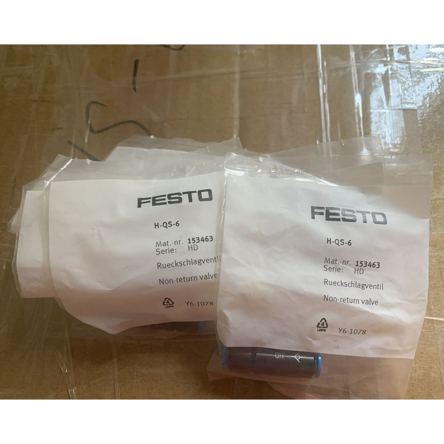 FESTO HQS6 Check Valve 1PC 1 Year - FESTO