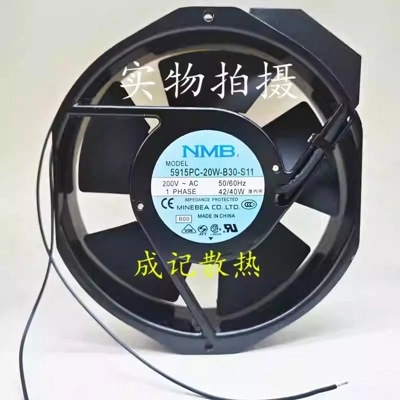 NMB 5915PC-20W-B30-S11 AC200V 42/40W 17238 AC Cabinet Cooling Fan