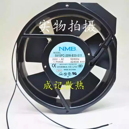 NMB 5915PC-20W-B30-S11 AC200V 42/40W 17238 AC Cabinet Cooling Fan