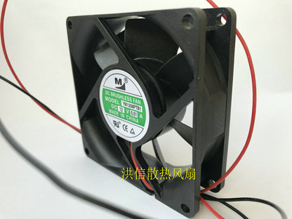new 1pcs M YM1208PTB1 DC12V 0.51A 8025 double ball high air volume 8CM fan