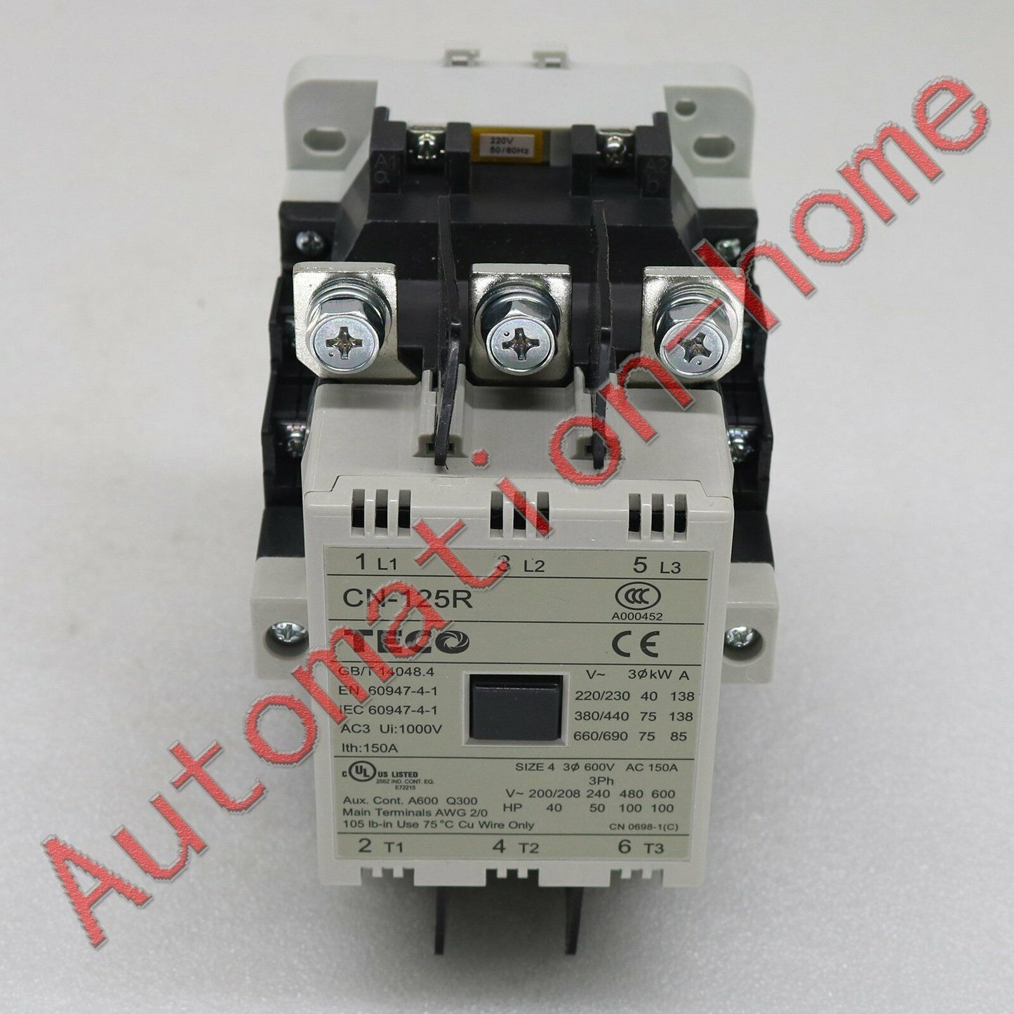 TECO CN-125R 220V Magnetic Contactor - TECO