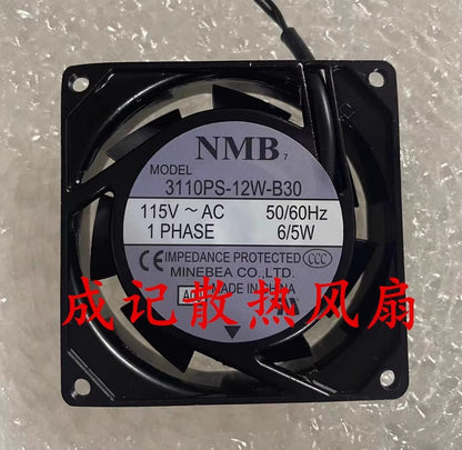 NMB 3110PS-12W-B30-A00 AC115V 6/5W 8025 Metal Frame Cooling Fan