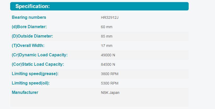NSK Tapered Roller Bearings HR32912J - NSK