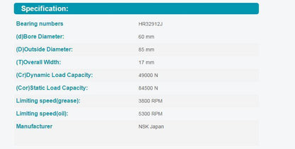 NSK Tapered Roller Bearings HR32912J - NSK