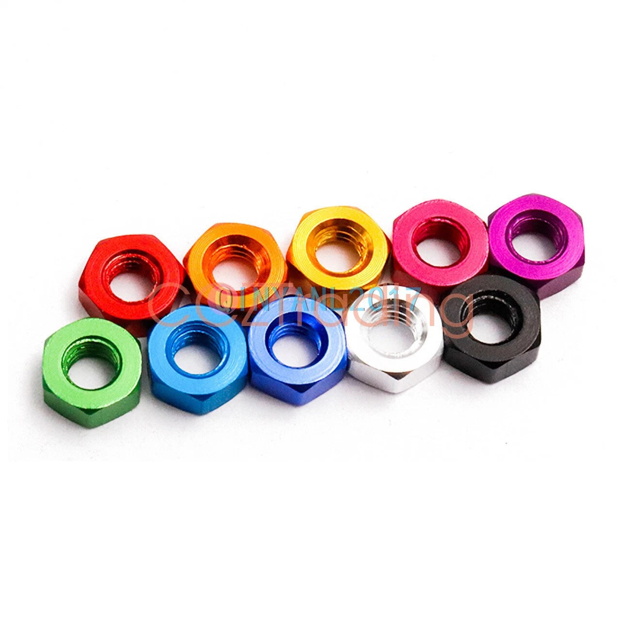1PC M3 M4 M5 M6 Colorful Aluminum Alloy Hexagonal Hex Nut Lock Nuts