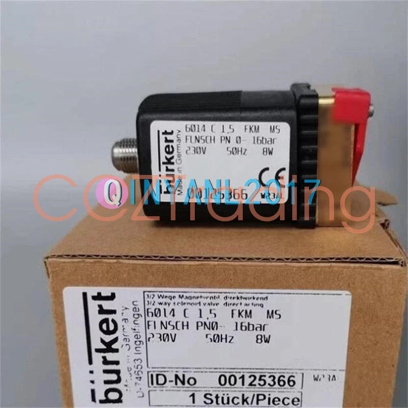 1PC Burkert Solenoid Valve 6014 C 1.5 FKM MS FLNSCH 0-16bar 230V 00125366