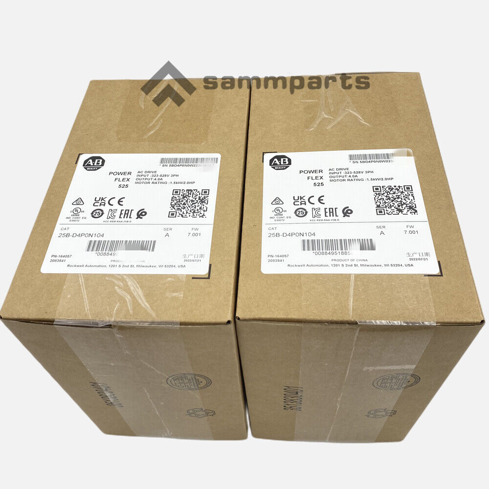 Allen-Bradley PowerFlex 525 AC Drive, 2.0HP, 480V Factory Sealed - ALLEN-BRADLEY