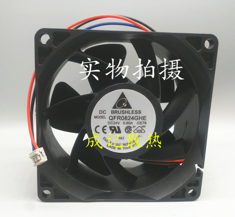 1pcs Delta QFR0824GHE 8038 24V 0.60A 8CM inverter fan 3pin