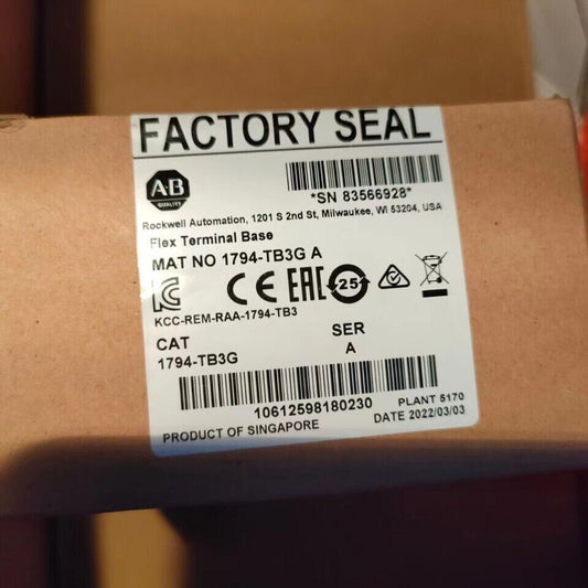 Factory Sealed AB 1794-TB3G Flex Terminal Base Module - SEMTECH PRODUCTS