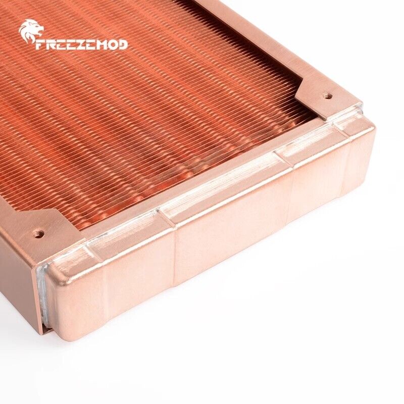 new 360mm Radiator All-red Copper Computer Water Cooling Row 7mm G1/4*2