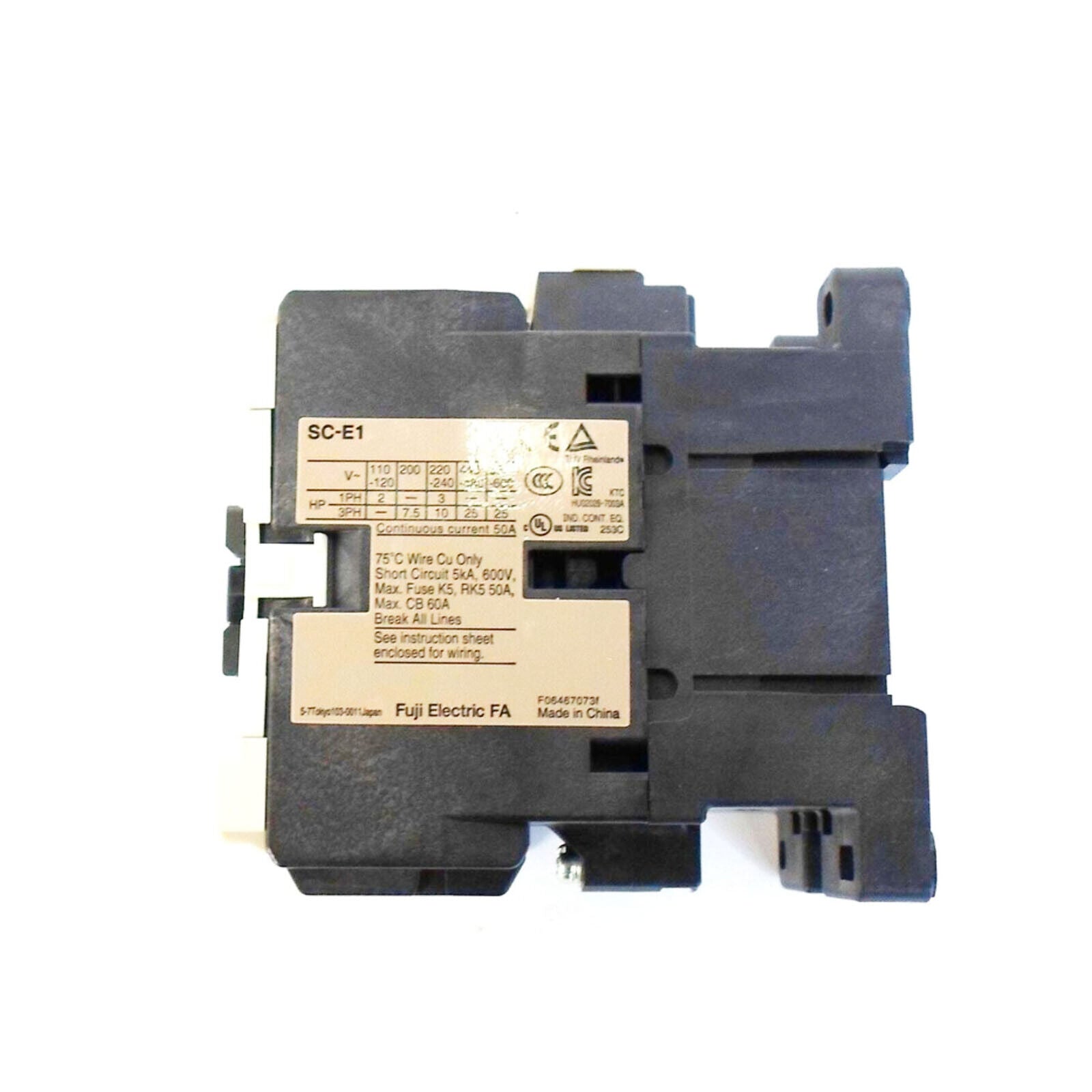 1PC Fuji Electric SC-E1 220V Contactor - FUJI ELECTRIC