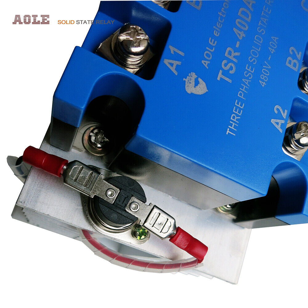 new Three-phase solid state relay combination set TSR-40DA 480VAC 40A with radiator - KOEED