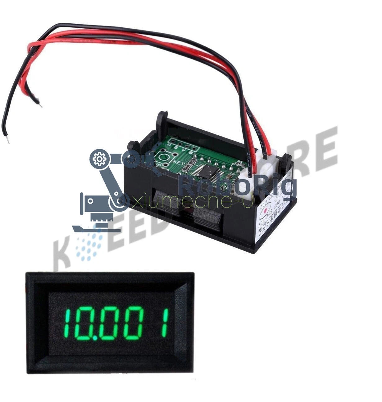 Green LED 5 Digit DC 0-4.3000-33.000V Digital Voltmeter Voltage Meter Car Panel