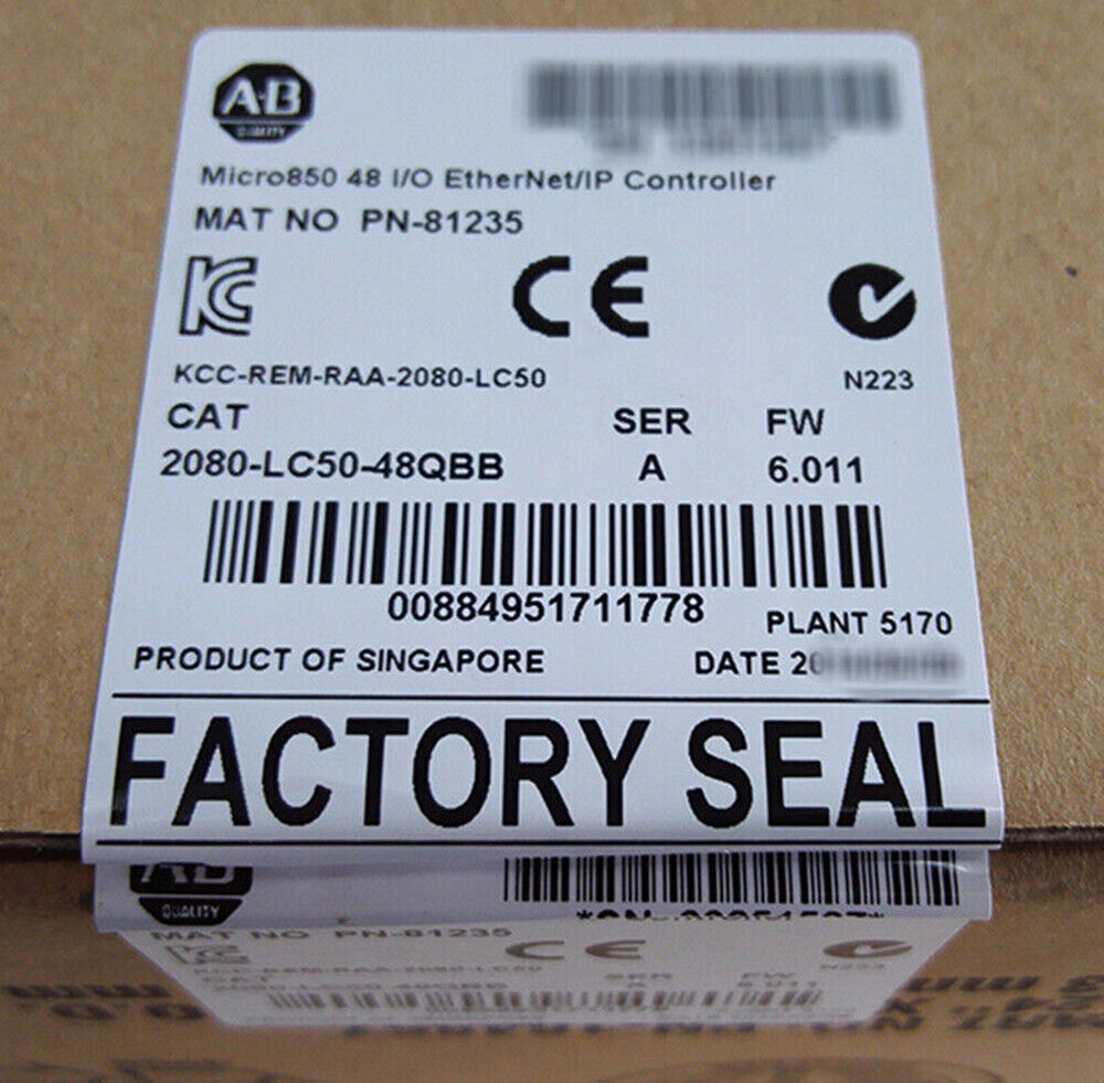 Sealed Allen-Bradley 2080-LC50-48QBB Micro850 48 EtherNet/IP Controller | Sealed Controller | 48 EtherNet IP Controller | 2080 LC50 48QBB Micro850 Controller - ALLEN-BRADLEY