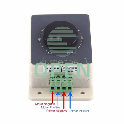 Waterproof DC 10-60V 20A Motor PWM Speed Controller Pulse Width Modulator