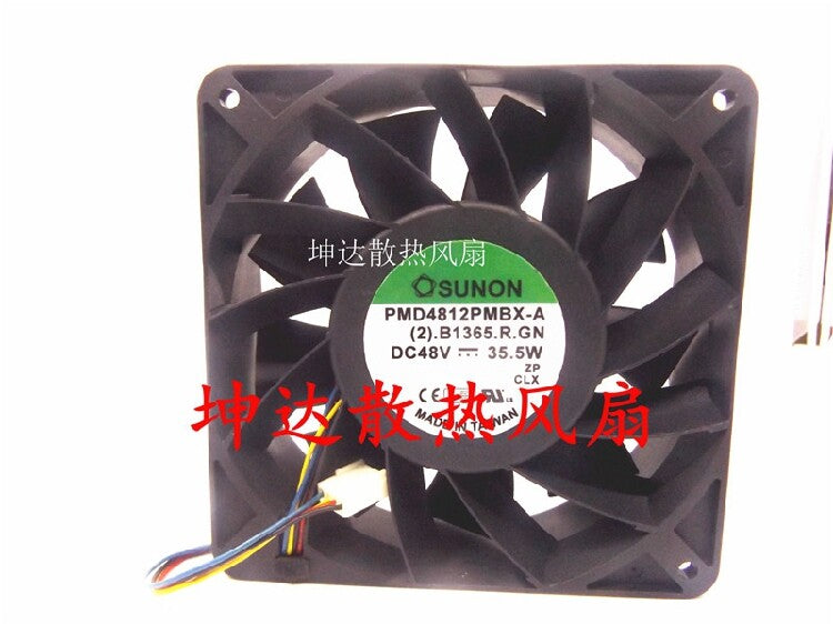 1pcs SUNON PMD4812PMBX-A 48V 35.5W 12038 4-wire 12CM cooling fan